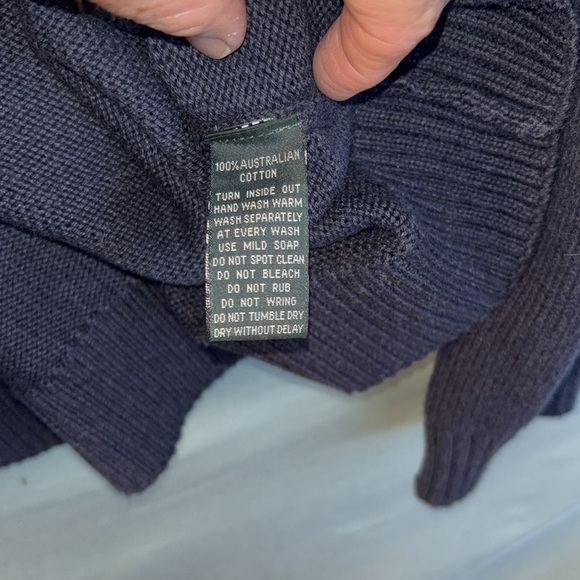 EUC Rodd & Gunn Merrick Bay 1/4 Zip Sweater Dark Blue Mens Sz Large Knit Cotton - Picture 6 of 8